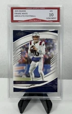 2025 Panini Absolute Drake Maye New England Patriots Card #79 Gem Mint 10!