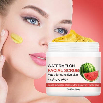 Watermelon Facial Scrub Cream,Watermelon Face Scrub,Daily Facial Scrub - Gently