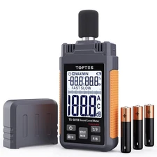 Decibel Meter, TopTes TS-501B Sound Level Meter with 2.25” Backlit LCD Scr