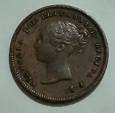 1843 HALF FARTHING British Coin HIGH GRADE Head of Queen Victoria 1/2 FARTHING