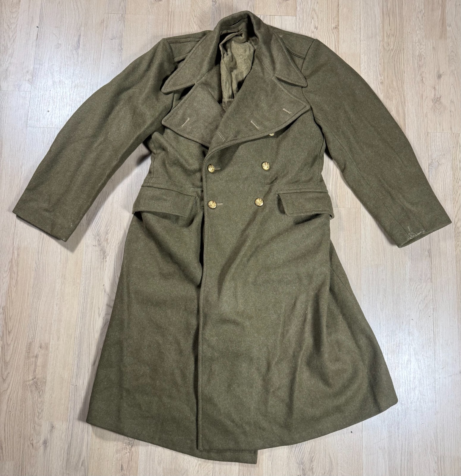 Korean War British Army Military Overcoat Trench Coat Uniform 1951 Pattern Sz 8