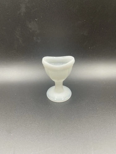 Vintage Milk Glass Eye Wash Cup Pedestal Footed Medical Glassware