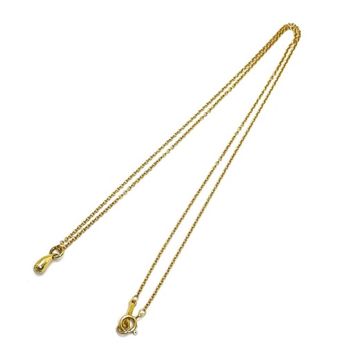 Tiffany & Co. Elsa Peretti Teardrop Anhänger Halskette 750YG in Gelbgold - Bild 1 von 7