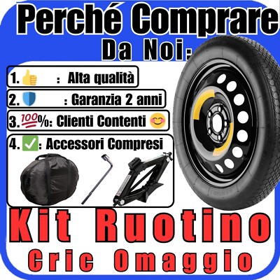 Space Saver Spare Wheel Kit 16'' For Dacia Jogger Jack Wrench Bag Crick