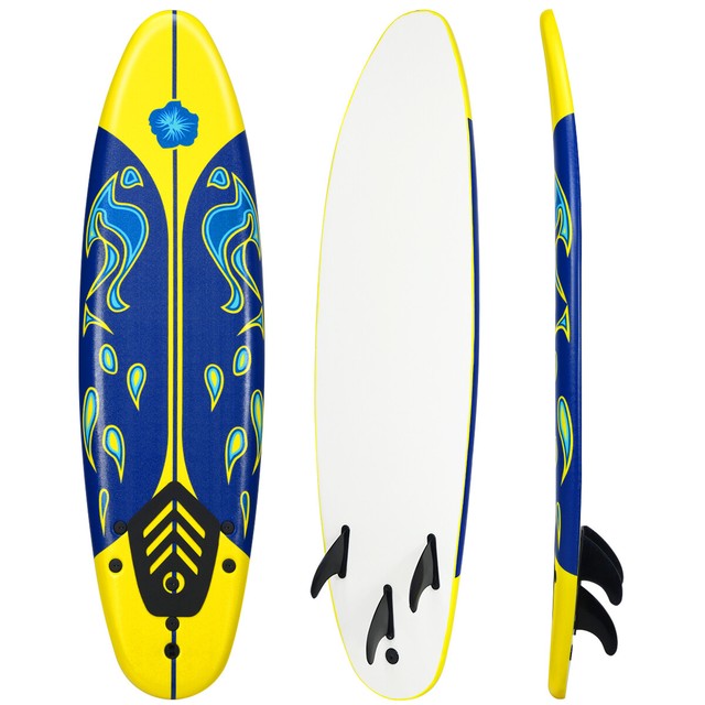 Goplus 6' Surfboard Surf Foamie Boards Surfing Beach Ocean Body