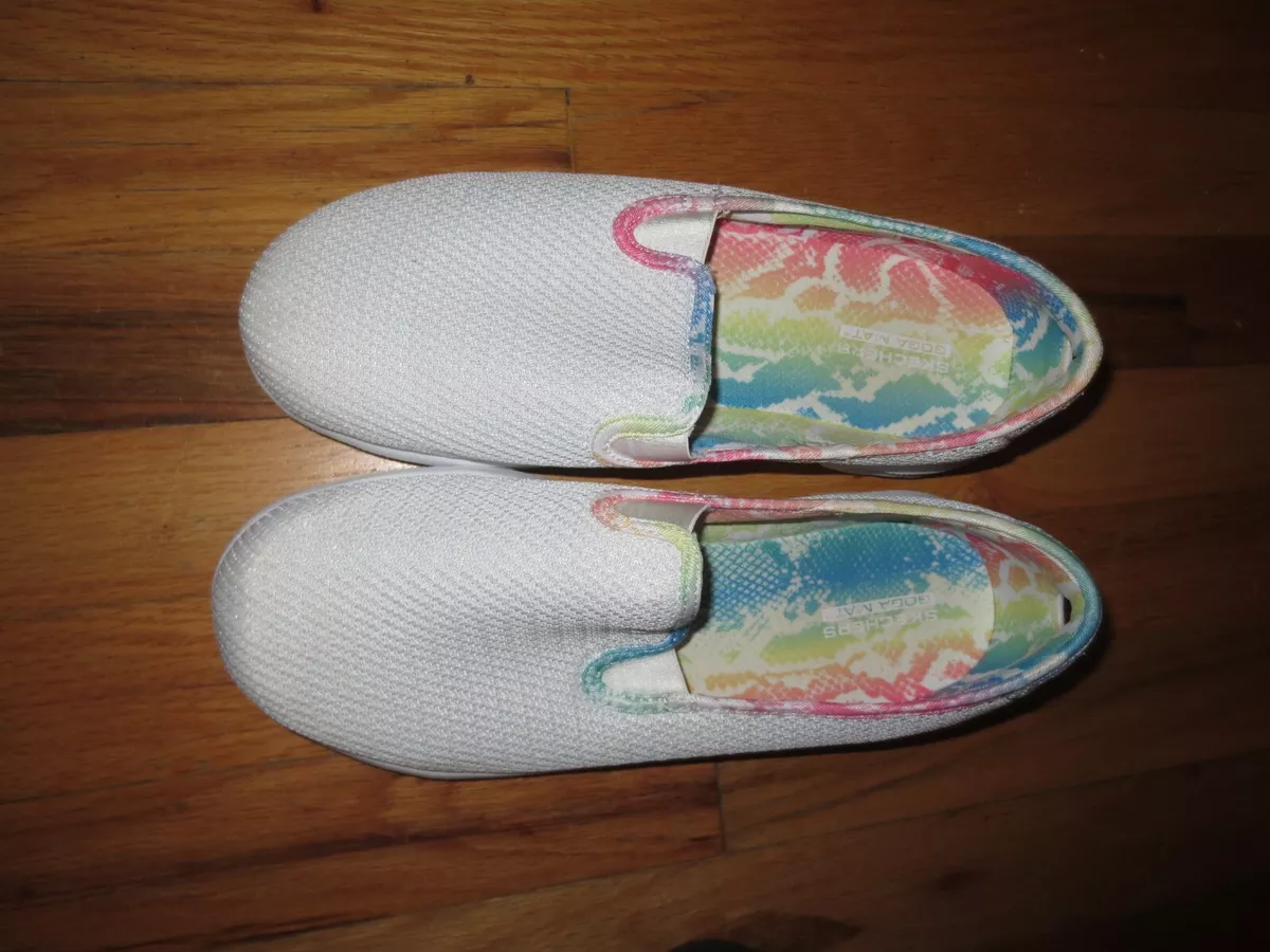 Skechers goga mat womens cheap white