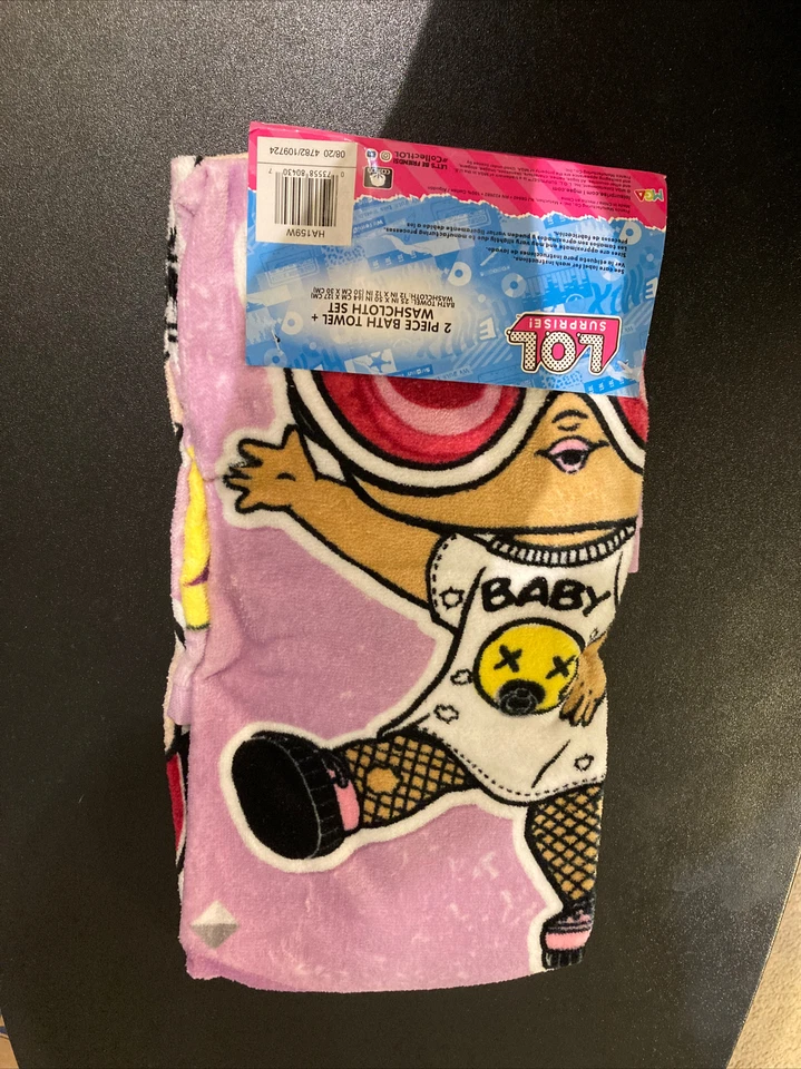 Conjunto de toalha e pano para boneca LOL Surprise Remix L.O.L. Bonecas novas 25 x 50" - Imagem 4 de 4