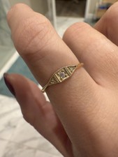 14k Yellow Gold Baby Deco Ring By Jennie Kwon