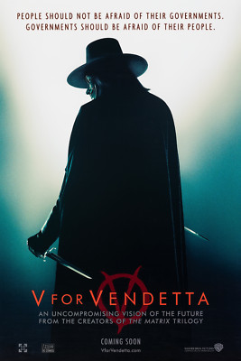 V for Vendetta Movie Poster Hugo Weaving Natalie Portman