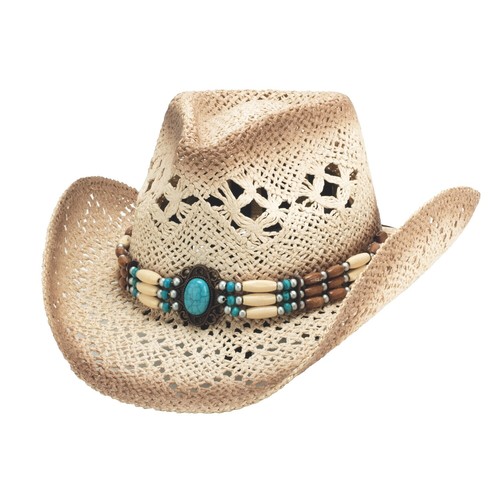 BOWIE Beige Straw Cowboy Hat by Bullhide | eBay display picture 3