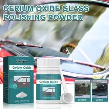100g Deep Scratch Remover,Repair Glass Polishing Kit Cerium Oxide Powder +Spoon