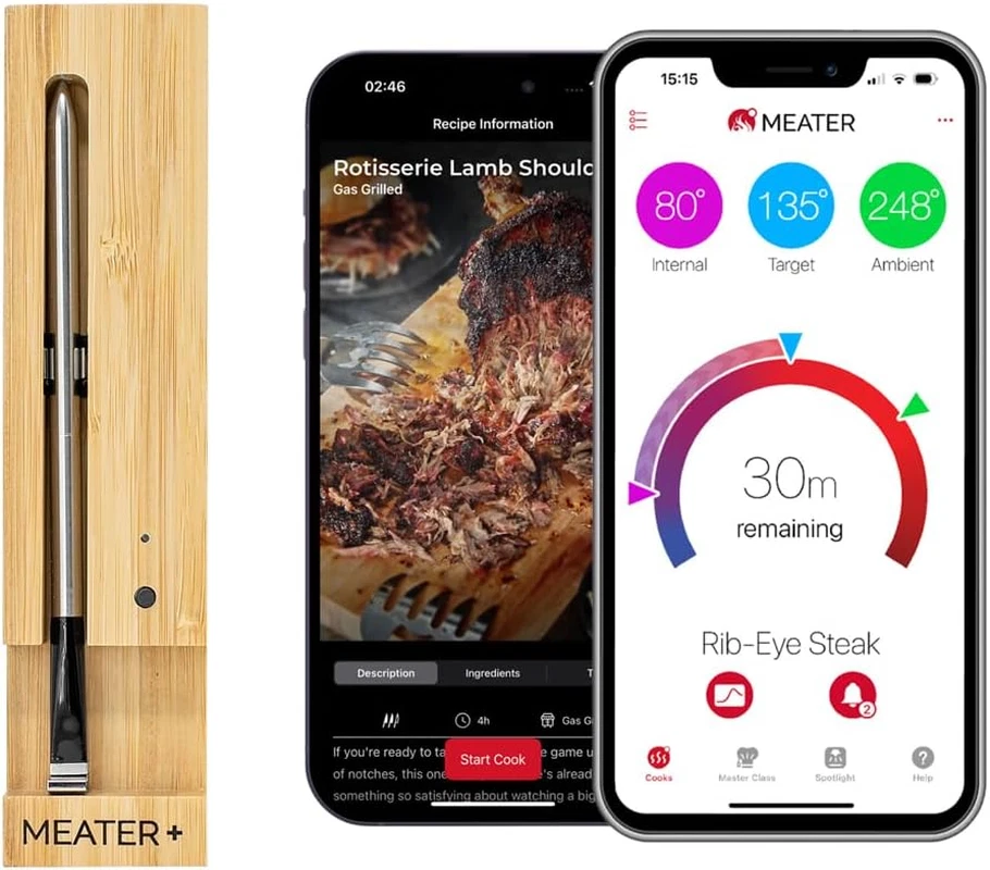 MEATER Plus Smart Wireless Meat Thermometer – Bluetooth BBQ & Kitchen Tool