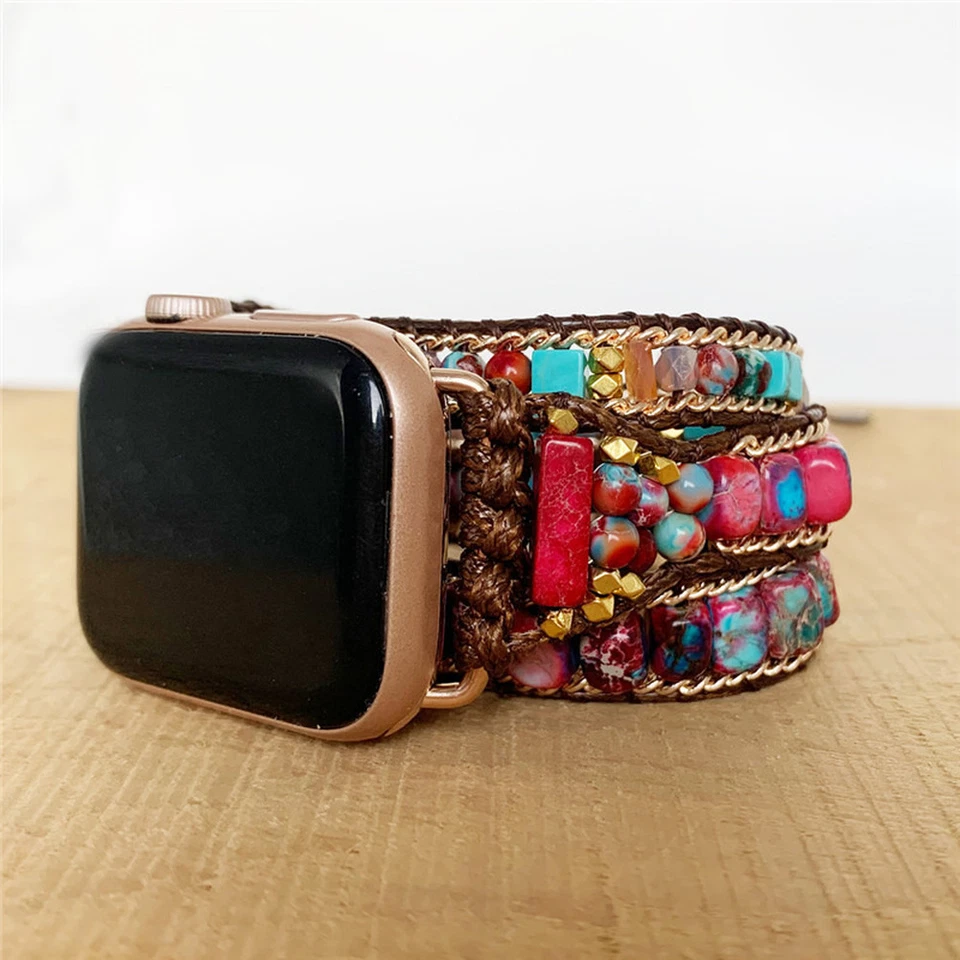 38/40/41mm Boho Watch Band Strap Bracelet for Apple Watch 6 5 4 3 SE 42/44/45mm - Image 3 of 4