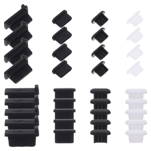 40 Pcs USB Port Covers Silicone Protector Mobile Dust Plugs Charging - Zdjęcie 5 z 12