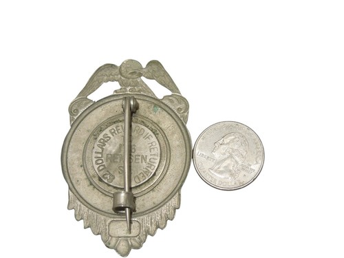 Original Vintage Brooklyn Union & Gas Co Street Department Badge Pin CA11 - Picture 2 of 2