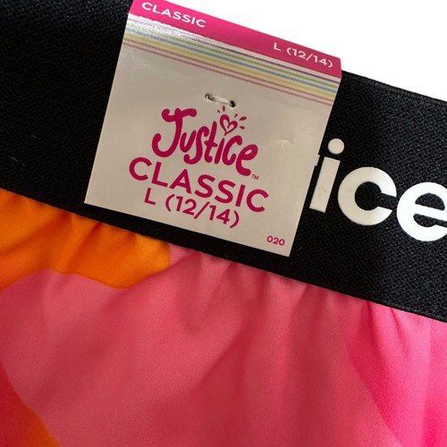 Justice Sport Girls Size L (12/14) ColorSplash Shorts With Attached Brief NWT - Picture 4 of 6