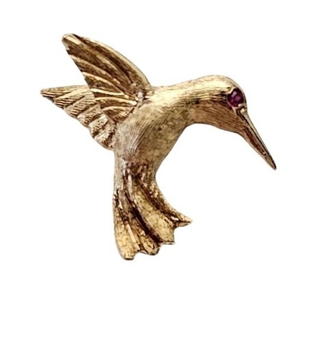 14K Hummingbird Lapel, Tie Scatter Pin L515 - Picture 11 of 11