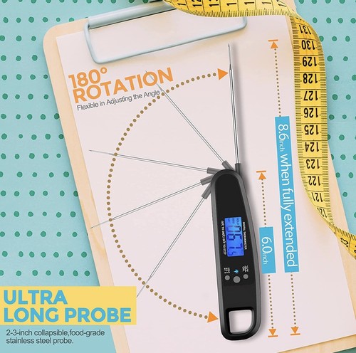 Powlaken Digital Meat Food Thermometer Grill Cooking Instant Read Waterproof - Picture 5 of 7