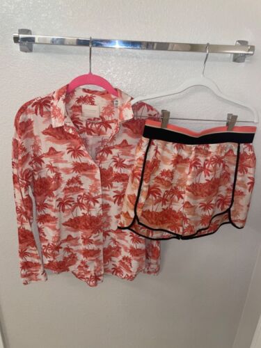 SCOTCH & SODA Palm Cove Tropical Short Top Set Size S $220