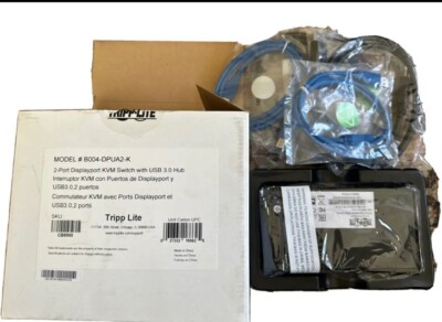 KVM Switch TWO DISPLAY PORTS (WITH CABLES AND ACCESSORIES)  - Tripp Lite