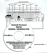HP 8643A Synthesized Signal Generator OPERATING, SERVICE, CLIP, SCHEMATICS 4 VOL
