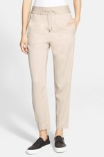 NEW Helmut Lang 'Revolve' Drape Stretch Woven Pant in Natural - Size 2  P32