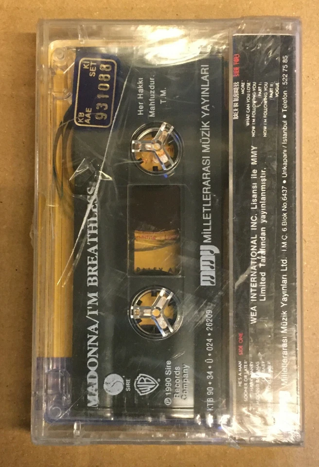 MADONNA - I'M BREATHLESS SOUNDTRACK (1990) SEALED CASSETTE MADE IN TURKEY - Image 2 of 2