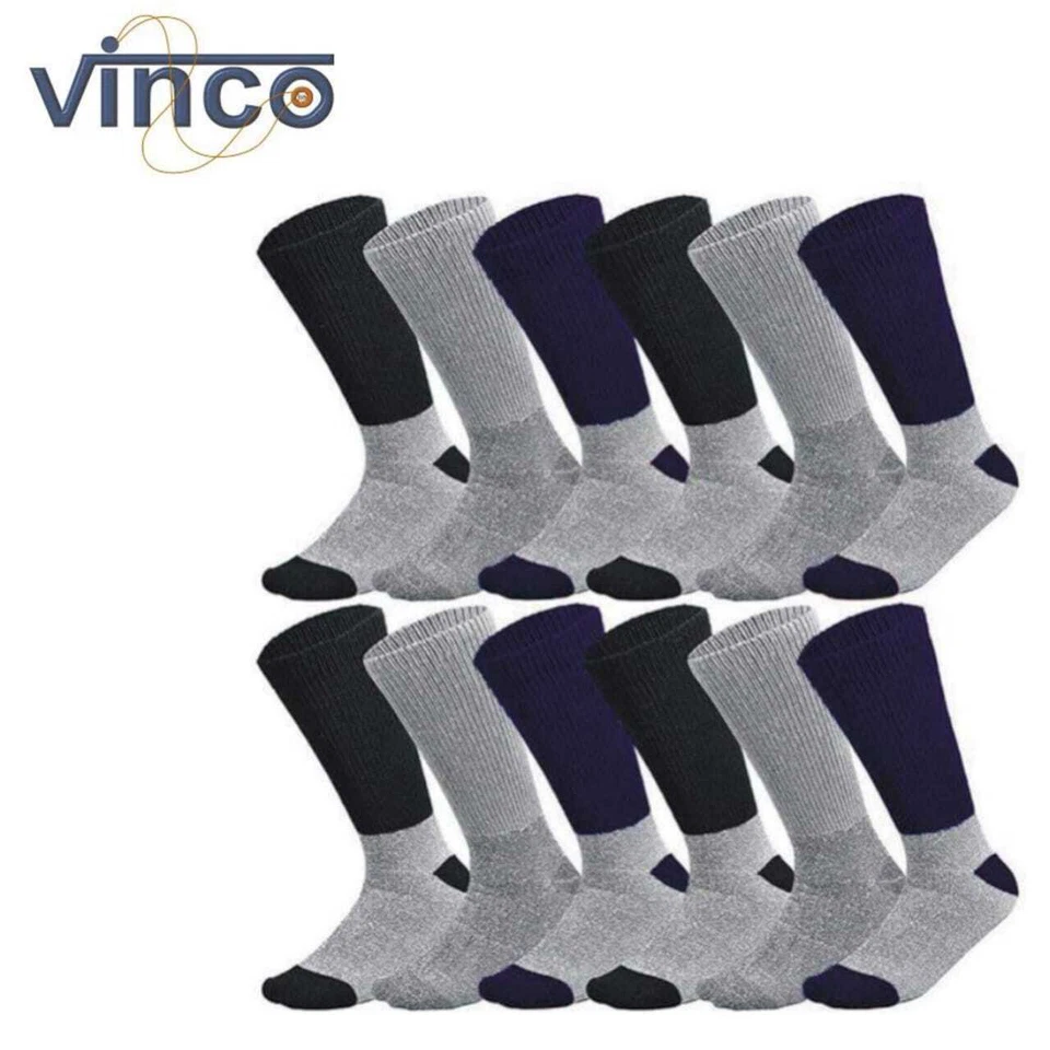 6-12 pares de calcetines térmicos para diabéticos gruesos cálidos de invierno sin ataduras calcetines sueltos Foto 2 de 4