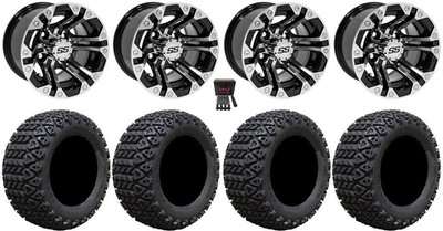 GTW Specter 10'' Golf Wheels Machined 22'' X-Trail Tires Yamaha