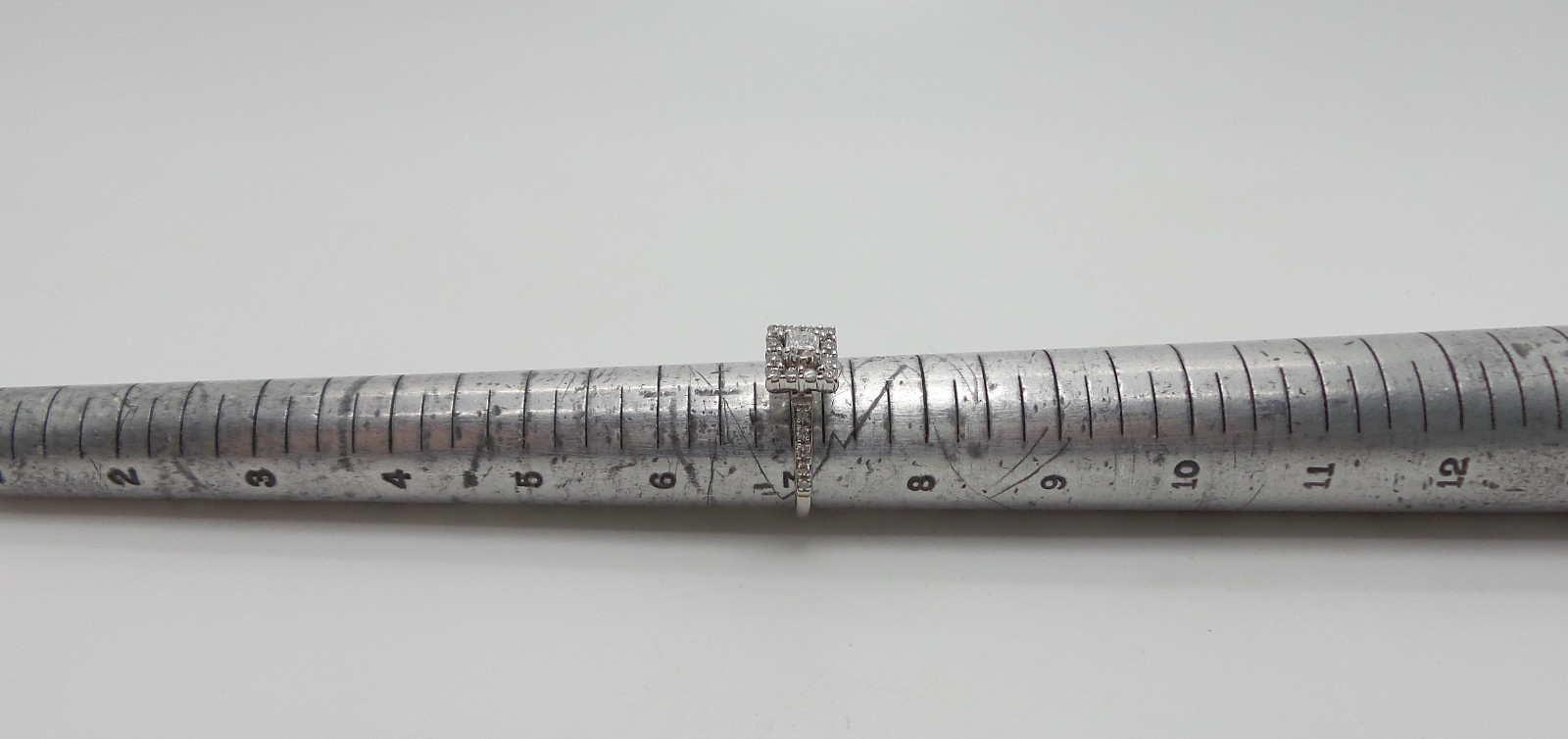 1/2CT Natural Diamond Halo Engagement Wedding Bridal Ring 14K White Gold Band