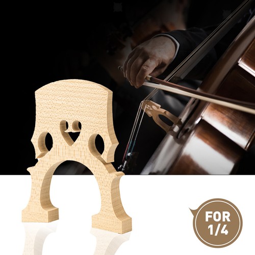 Adjustable Maple Cello Bridge Spare Part for 1/4 Cello Instrument - Picture 6 of 11