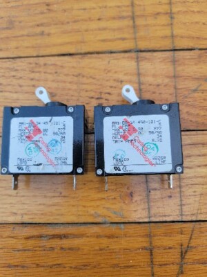 2pk CARLING TECH CIRCUIT BREAKER. AA1-80-34-450-181-C. 5 amps,80v. NEW.