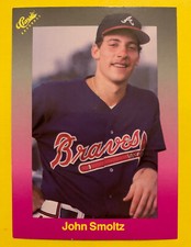 1989 Classic John Smoltz #174 Atlanta Braves Vintage Baseball card MLB ROOKIE