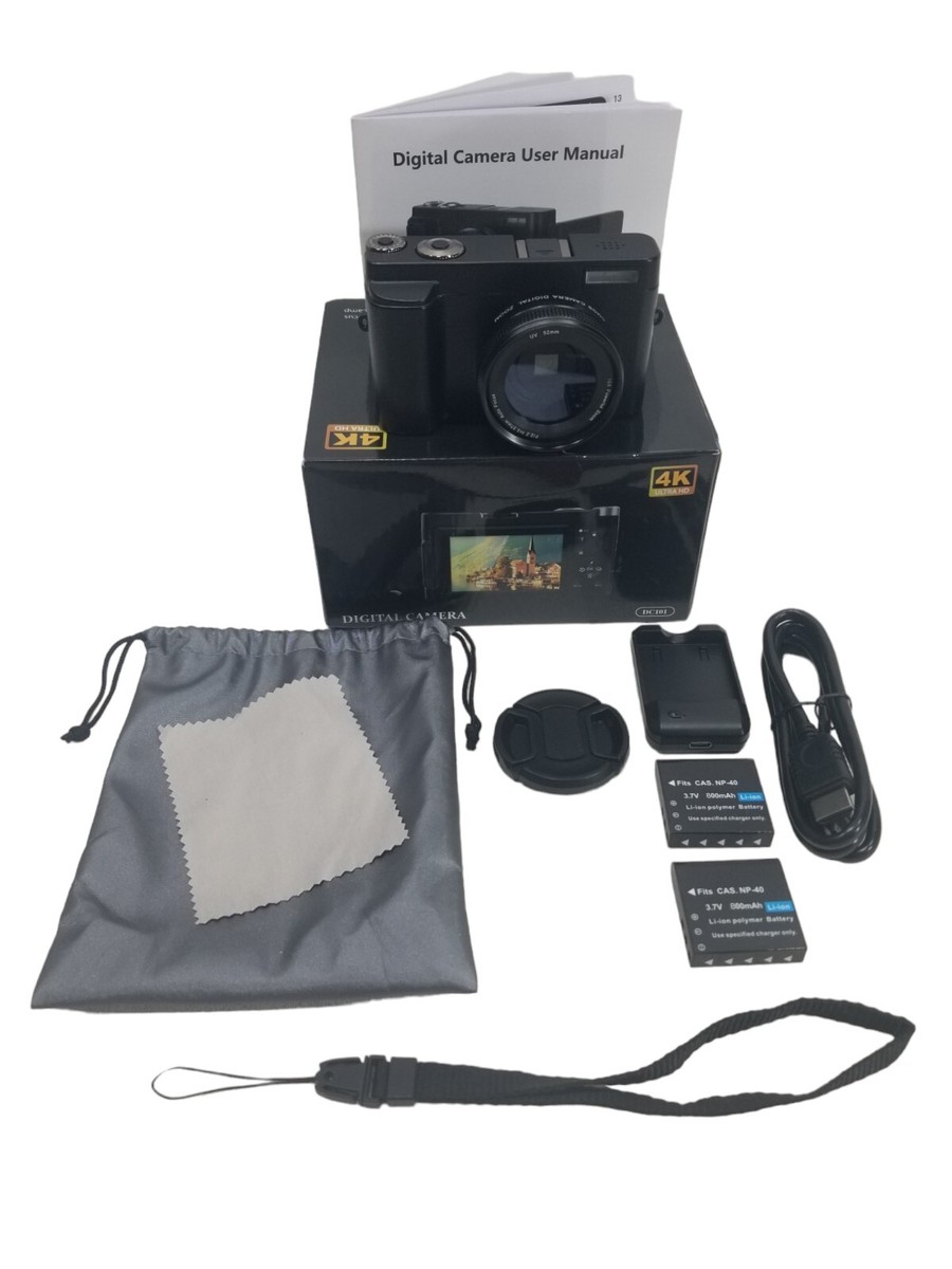 4K Ultra HD Digital Camera DC101 for Photography & Video 48MP 16x