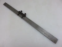 Starrett Straight Edge 1" x 18" x 3/16" With 299 Rule Clamp Attachment Vintage