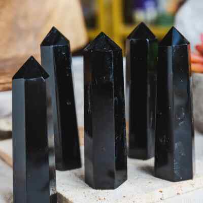 40 Choices Natural Crystal Tower Point Healing Charka Obelisk Ornament-3.1''+