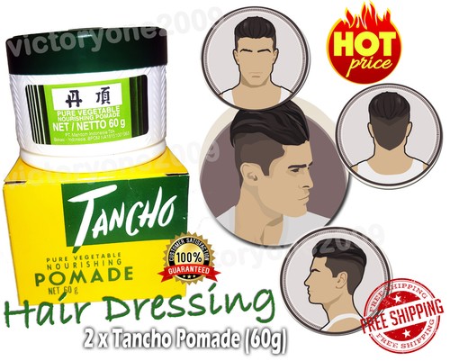 Pomade Hair Styling Dressing for Men Super Strong Hold Shine Cut Grab x 2 PACKS - Picture 1 of 5