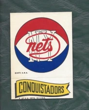 1971 Topps basketball sticker ABA New York Nets San Diego Conquistadors EXMT