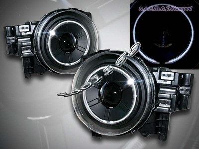 2007-2014 TOYOTA FJ CRUISER ONE HALO CCFL PROJECTOR HEADLIGHTS LAMPS BLACK