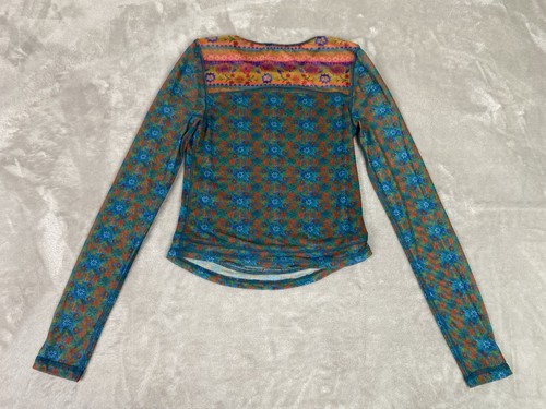 Natural Life Women’s Mesh Long Sleeve Multicolor Floral Top NWT Size Small - Picture 11 of 11
