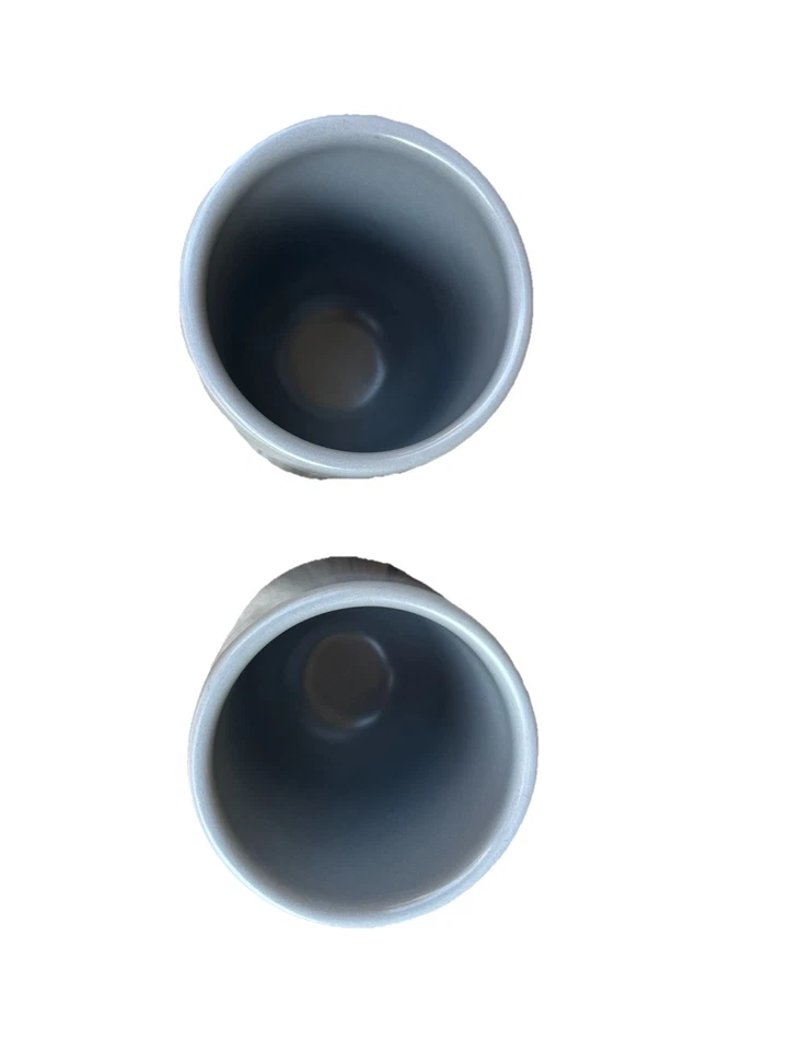 Tazas de arte de leche Fellow Monty - Taza de café con leche de cerámica de doble pared - 11 oz gris con negro Foto 2 de 4