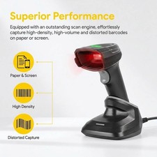 BWHS-28 AI PRO 2D Wireless Barcode Scanner USB Cradle Auto Pair POS - NEW