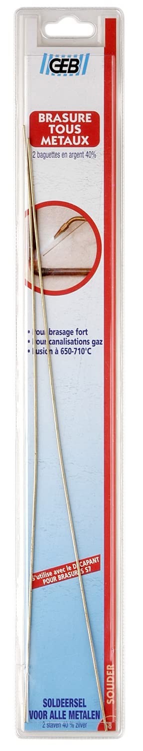 Baguettes pour brasure argent 40% tout métal cuivre acier laiton soudure capillaire