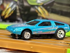 Custom Hot Wheels Delorean Slot Car 4 Gear Auto World Tuned Chassis New