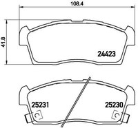 Brembo Bremsbelagsatz, Scheibenbremse P 61 108 FüR Mitsubishi CitroËN Peugeot