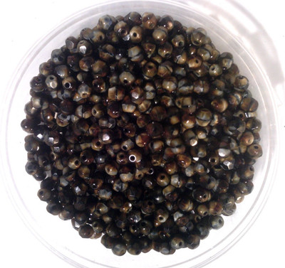 Vtg 600 TIGER EYE FACETED BEADS 3mm #070920O LAST LOT