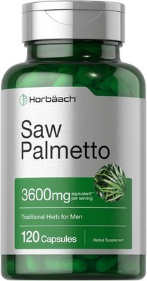 Horbäach Saw Palmetto Extract | 120 Capsules | Non-GMO and Gluten Free Formula