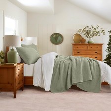 EVERGRACEHOME King Coverlet Set 108"x96" Cotton Matelass Quilt 3PC Oversized