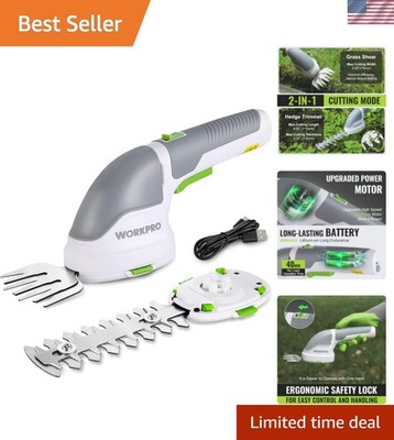 Rechargeable Handheld Grass Cutting Shear with Powerful Motor & USB-C Charging