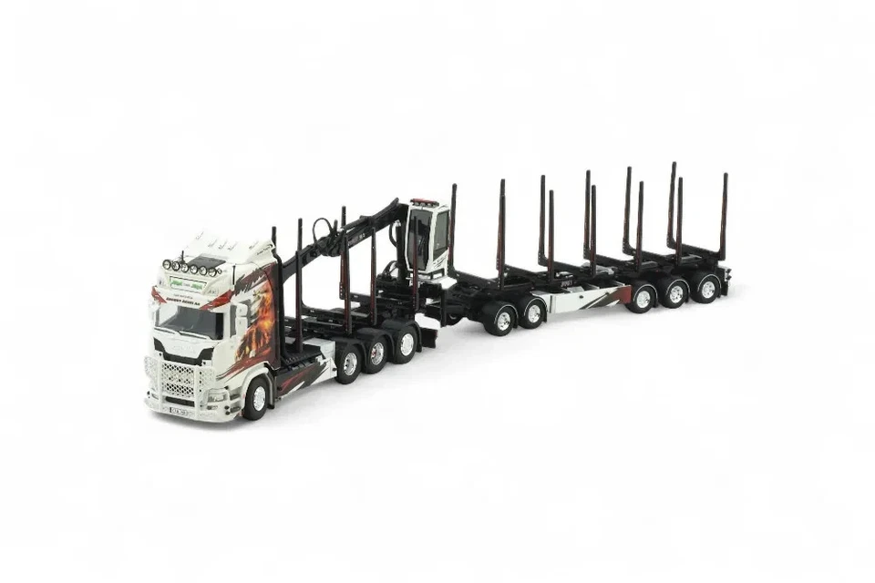 TEKNO 86489 SCANIA HIGHLINE E RIMORCHIO 5 ASSI + CARICO LEGNO ANGEBY AKERI - Immagine 3 di 4